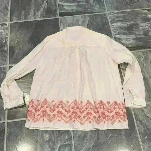 Anthro Holding Horses Mayflower embroidered shirt sz 16 - Picture 4 of 11